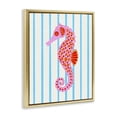 thumbnail image 2 of Stupell Industries Bohemian Boho Seahorse on Stripes Gold Floating Frame Canvas Art, 17 x 21, by Indira Prieto | IndySign, 2 of 8