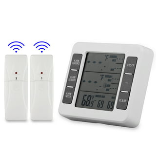 Wsdcam Refrigerator Alarm 60 Seconds Time Delay 90dB Loud Freezer Door Alarm Ultra-Slim Wireless Fridge Alarm-2 Pack, Size: 3.15 x 1.38, White