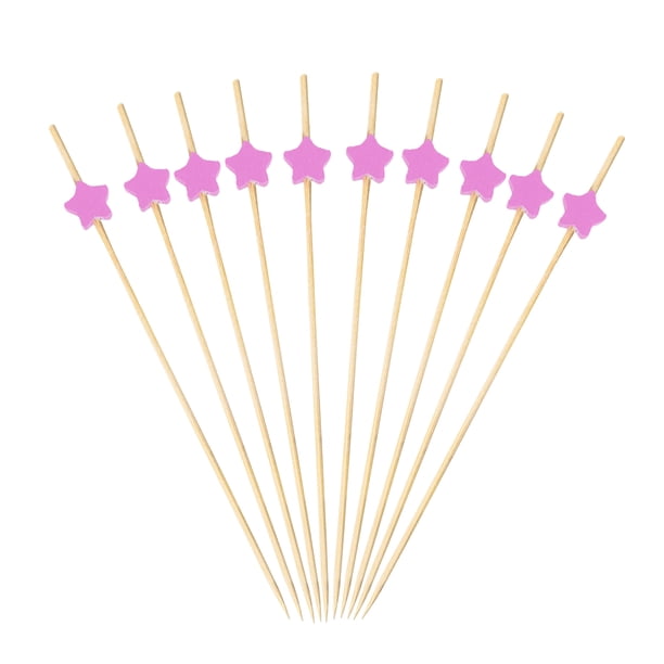 Injueey 100 piezas One Off Fruit Picks Set Home Restaurant Party Vajilla Postre Herramientas para recoger Comida Servir Pick Cubiertos Mostrada