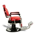 thumbnail image 3 of WILSON Vintage Barber Chair, Reclining Heavy Duty Barber Chair, Red, 3 of 6