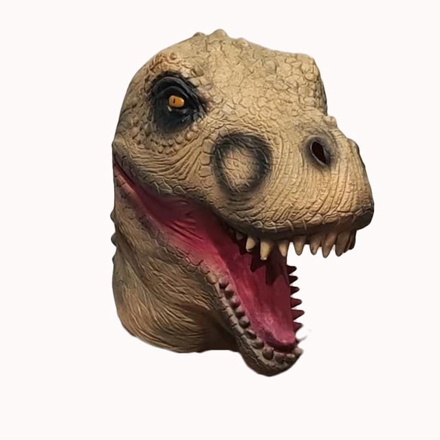 Máscara de dinosaurio, látex, cara completa, para cosplay de Halloween
