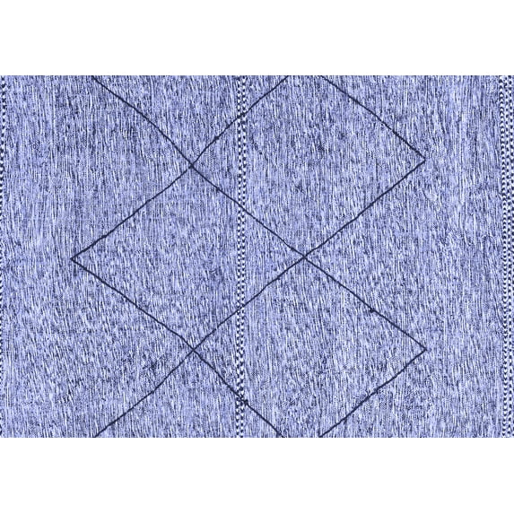 Ahgly Company Machine Washable Indoor Rectangle Abstract Blue Modern Area Rugs, 5' x 8'