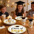 thumbnail image 4 of weibbin 2026 Graduation Season Adult Graduation Themed Party Tableware Disposable 24PCS 7 Inch Paper Plates Paper Cup Tissue Set, 4 of 6