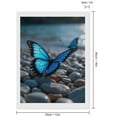 thumbnail image 2 of Diamond Art Kits for Adults - Blue Butterflies On Pebble Beach 5d Diamond Painting for Adults, Diamond Art for Adults Beginners, Frameless Diamond Painting Kits for Adults for Home Wall Decor, 2 of 7