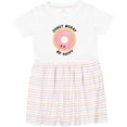 thumbnail image 3 of Inktastic Donut Worry Be Happy Pink Sprinkle Donut` Girls Toddler Dress, 3 of 5