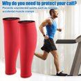 thumbnail image 2 of Unique Bargains 1 Pair Calf Compression Sleeve Leg Compression Socks Sore Muscles Polyester Red M Size, 2 of 7