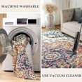 thumbnail image 3 of VK·LIVING Area Rugs Machine Washable Rug 9'x 12' Vintage Design Washable Area Rugs with Non Slip Rugs for Living Room Bedroom Traditional Woven Rug Carpet Stain Resistant, Home Decor Office Boho Rug, 3 of 8