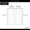 thumbnail image 6 of Nicole Miller New York Sawyer Cotton Blend Grommet Top Light Filtering Curtain Panels, 52"x84", Gunmetal, Set of 2, 6 of 7
