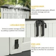 thumbnail image 6 of Uforic 36 cu ft Resin Outdoor Storage Shed,Horizontal Tool Shed, Waterproof Outdoor Storage with Lockable Doors & Air Vent for Trash Cans, Garden Tools, 6 of 7