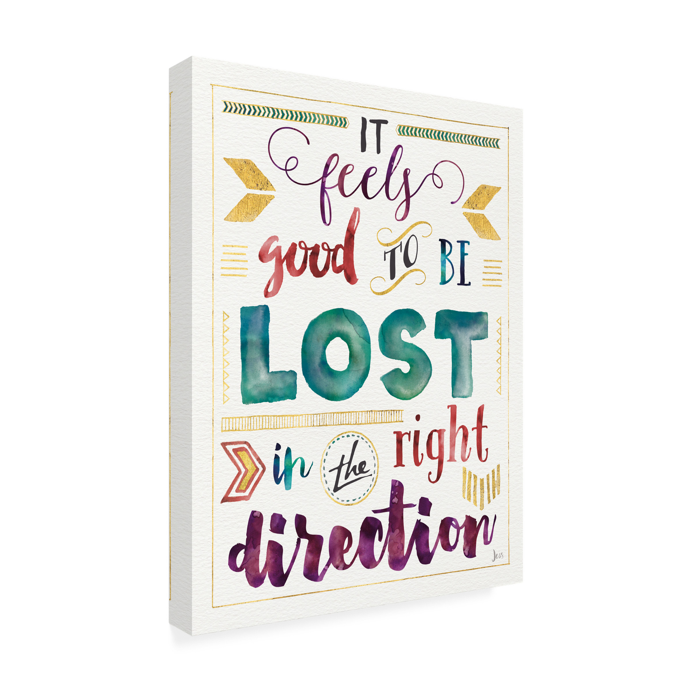 Jess Aiken 'Lost in Words I' Canvas Art