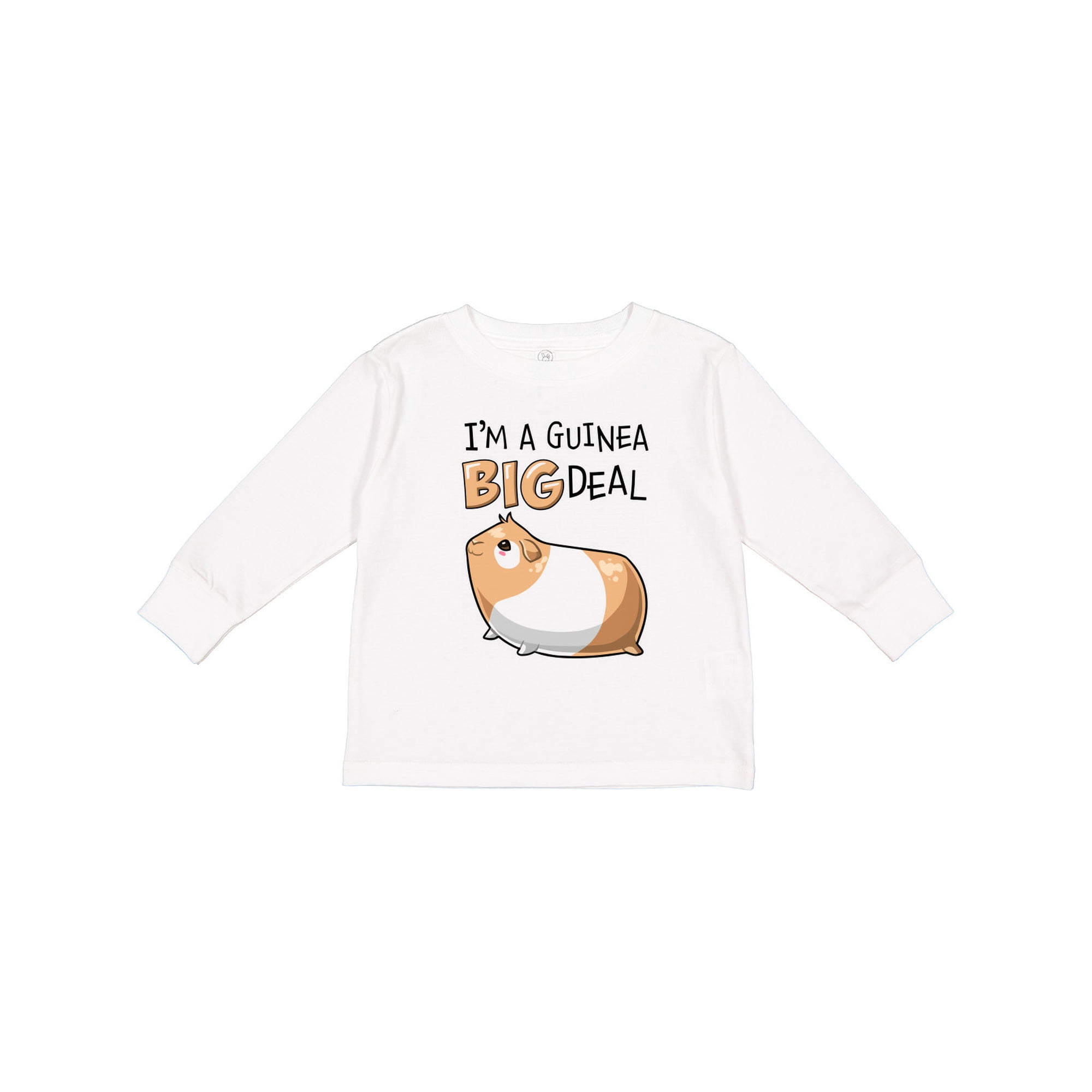 Inktastic I'm a Guinea Big Deal with Cute Guinea Pig Boys or Girls Long Sleeve Toddler T-Shirt
