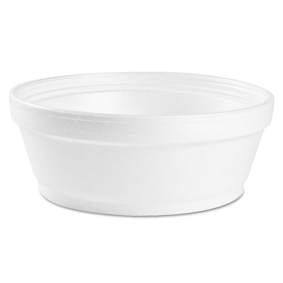 Dart Foam Container, Squat, 8 oz, 4.63" Diameter x 1.13"h, White, 500/Carton -DCC8SJ32