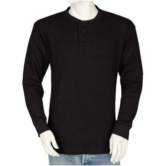 Big and Tall Mens Thermal Henley Shirt - THLS
