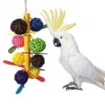 thumbnail image 2 of Flmtop Colorful Cane Ball Chew Toy Bird Parrot Budgie Parakeet Cockatiel Cage Decor Random Color, 2 of 6