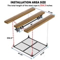 thumbnail image 4 of HOHYN 47.24″ Heavy-Duty Garage Storage Lift System, 400 lbs Ceiling Storage Lift with 130″ Lifting Range & Safety Lock, Adjustable Ceiling SAM Storage for Up to 13 ft Ceilings, 4 of 9