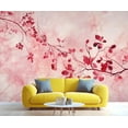 thumbnail image 3 of Red Leaves Mural Wallpaper, Abstract Marble Texture Wall Mural, Marble 3D Murals, Vintage Style Large Wallpaper For Living Room Bedroom Wall Decor 59"W x 39.4"H (Not Peel and Stick), 3 of 6