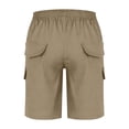thumbnail image 5 of Yourumao Boys Cargo Shorts Elastic Waist Loose Fir Shorts for Back to School Solid Summer Going Out Pants with Pockets 5-15Y, 5 of 6