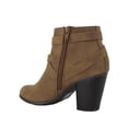 thumbnail image 3 of Undine Dark Brown High Heels Buckled Booties Soda Women Ankle Boots Side Zipper 8, 3 of 4