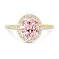 thumbnail image 7 of Solitaire with Accents Engagement Ring for Women - 2.27ct Simulated Pink Diamond in 14K Yellow Gold Promise Ring, 7 of 7