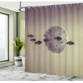 thumbnail image 5 of Ambesonne Galaxy Shower Curtain, Fiction Space Warfare, 69"Wx75"L, Brown Grey, 5 of 5