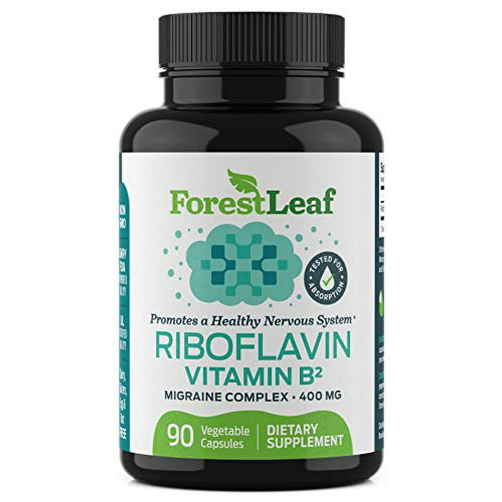 Vitamin B2 Riboflavin, 400mg 90 Capsules Promotes Healthier Blood