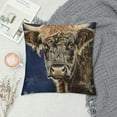 thumbnail image 2 of Qinduosi Cushion Covers Original Design Pillow Case Square Decorative Throw Pillow Cover for Sofa Bed Couch Living Room Bedroom Forest Cow pc White, 2 of 5