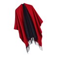 thumbnail image 5 of Chaqueta de Punto Bufanda Chal de Mujer Caliente Mantón Reversible con Poncho con Damas Regalos rojo Baoblaze Abrigo de chal cálido para mujer, 5 of 5