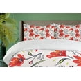 thumbnail image 4 of Ambesonne Floral Duvet Cover Sets, Vintage Tulip Flowers, 2-King, Peach Green and Red, 4 of 7