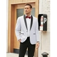 thumbnail image 4 of COOFANDY Men's Tuxedo Jacket Wedding Blazer One Button Dress Suit for Dinner Prom Party, 4 of 6