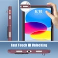 thumbnail image 3 of Dteck Kids Case for iPad 10th Generation 10.9 Inch, Heavy Duty Shockproof Rugged Child-Proof Protective Cover with Built-in Kickstand fot 10.9" iPad 10th Gen 2022,Deep Red, 3 of 8