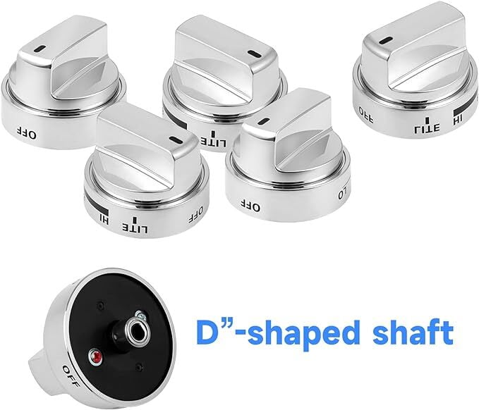5Pcs AEZ73453509 Gas Grill Control Knobs Fits BBQ Grills For LG Oven Stove Sets