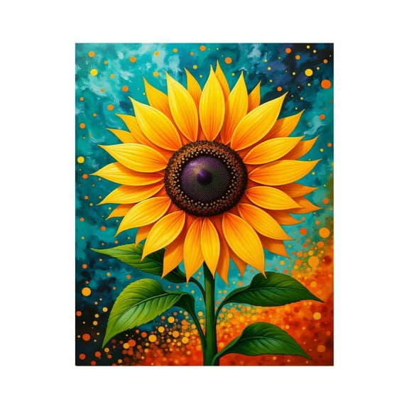 Paint By Numbers Kit for Adults Beginner - DIY Colorful Sunflower Art Fantasy Nature Canvas Painting Kits for Adults, Frameless Paint By Number for Adults for Home Wall Decor 16x20 Inch