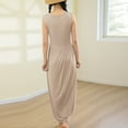 thumbnail image 4 of Kaemgyyd Sleepwear for Women Loose Soft Sleeveless Tank Nightgown Cozy Breathable V Neck Sleep Dress Loungewear, 4 of 7