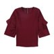 thumbnail image 2 of Alfani Blusa con volantes y cremallera trasera para mujer, rosa, extragrande Alfani con volantes, 2 of 2