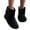 Black, variant on LUXUR Womens Slipper Socks House Warm Shoes Plush Lined Booties Slippers Cozy Boots Ladies Black 7-10