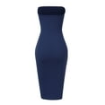 thumbnail image 4 of FashionMille Women's Casual Basic Slim Fit Sleeveless Tube Sexy Strapless Bodycon Midi Dress, 4 of 5