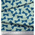 thumbnail image 3 of Soimoi Green polyester Crepe Fabric Bow & Stripe Fabric Prints By Yard 42 Inch Wide, 3 of 5