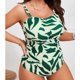 thumbnail image 5 of Traje de baño de una pieza para mujer, conjunto de bikini para mujer, bikini con estampado de verano, escote en V profundo, con aros, tirantes ajustables, traje de baño deportivo de nailon para mujer, 5 of 9