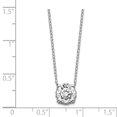 thumbnail image 2 of Sterling Silver Rhodium-plated 7mm CZ Necklace QG4001, 2 of 2
