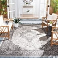 thumbnail image 2 of SAFAVIEH Courtyard Desi Medallion Indoor/Outdoor Area Rug, Beige/Black, 8' x 11', 2 of 6