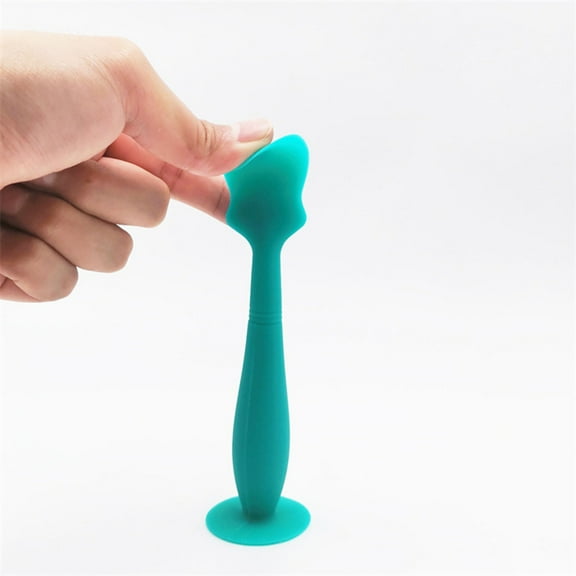 Baby Silicone Nappy Rash Applicator Spatula with Suction Cup Soft Bottom Brush for Care