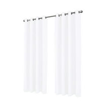 RT Designer Collection Cassi Shimmer Jacquard Grommet Curtain Panel 54" x 90" White