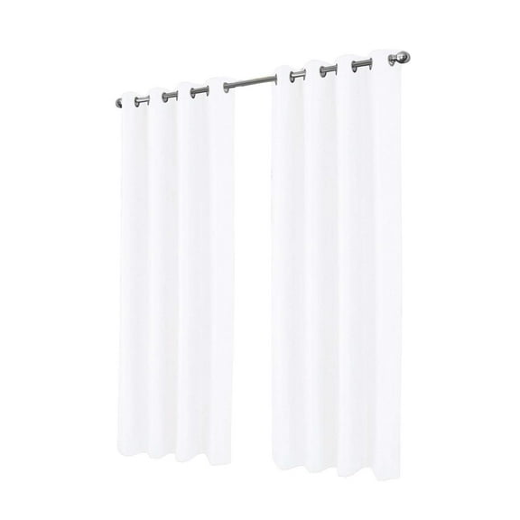 RT Designer Collection Cassi Shimmer Jacquard Grommet Curtain Panel 54" x 90" White