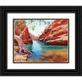 thumbnail image 1 of Gercken, Graham 32x26 Black Ornate Wood Framed with Double Matting Museum Art Print Titled - Outback Billabong, 1 of 4