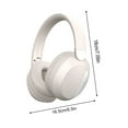 thumbnail image 3 of AuroraX Noise Cancelling Headphones,Bluetooth Usb C Over-Ear Wireless Earbuds with Mic,Foldable HIFI Stereo Sound No-Lag Headset(White), 3 of 8