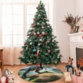 thumbnail image 7 of Lsque Lake Forest Dinosaur A Print Christmas Tree Skirt, Tree Skirt with Ties or Velcro, Perfect for Holiday Decorations, Halloween, and New Year-30", 7 of 7