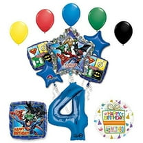 The Ultimate Justice League Superhero 4th Birthday Party Supplies