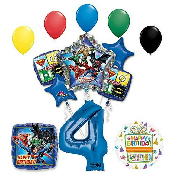 The Ultimate Justice League Superhero 4th Birthday Party Supplies