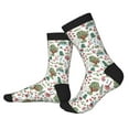 thumbnail image 2 of KLL Frog and Forest Plants Print Cool Socks Men's Women's Crew Socks Funny Crazy Novelty Stockings, 2 of 7