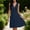 Navy women's sleeveless v neck dress a1, variant on Women's Sleeveless V Neck Mini Dress Solid A Line Casual Elegant Beach Short Dresses, Navy 2XL